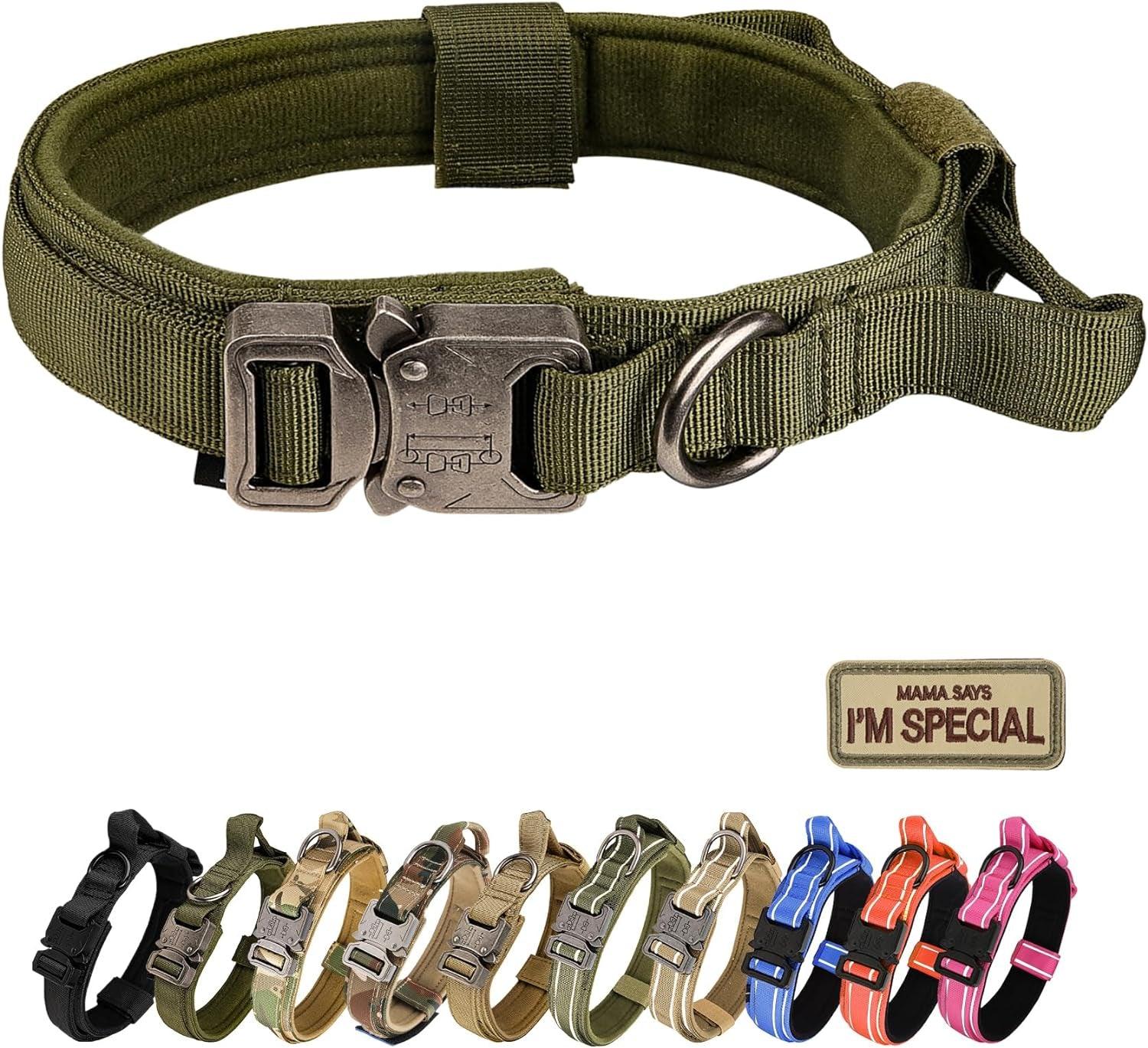 Tactical Dog Collar W/ (Mama Says I M Special Patch) - K9 Blood Bite