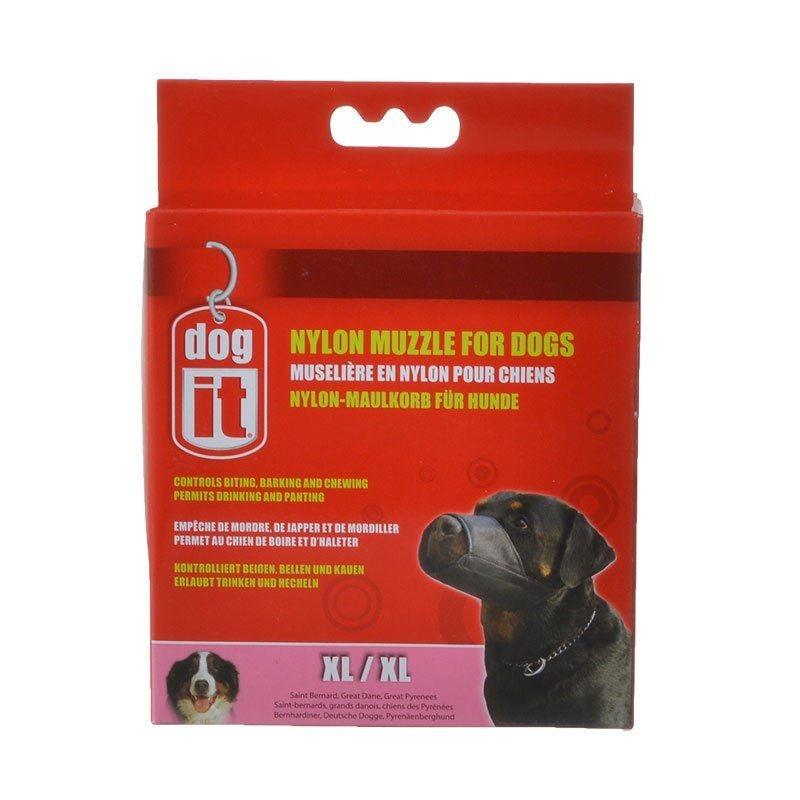 Dog It Nylon Muzzle For Dogs - X-large - (8.5" Long) - K9 Blood Bite